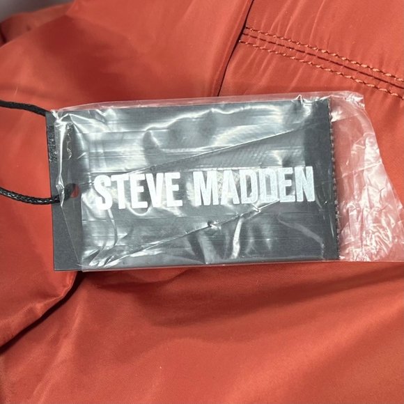 Steve Madden Nueva Fabric Shopper Tote with Wristlet Orange Oversized NWT - Picture 6 of 12